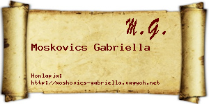 Moskovics Gabriella névjegykártya