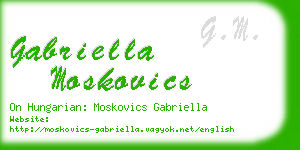 gabriella moskovics business card